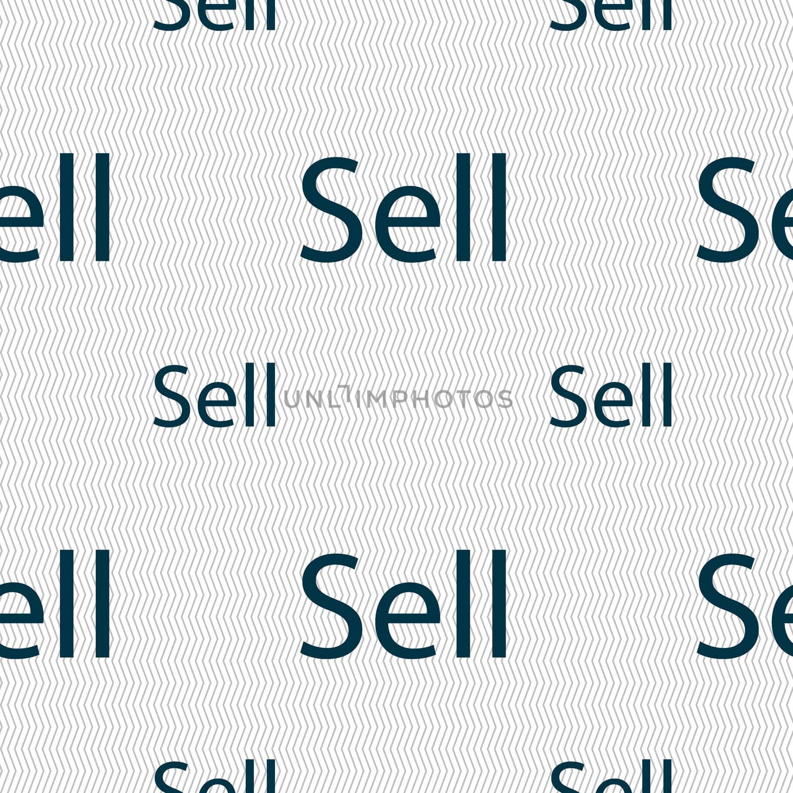 Sell sign icon. Contributor earnings button. Seamless pattern with geometric texture.  by serhii_lohvyniuk