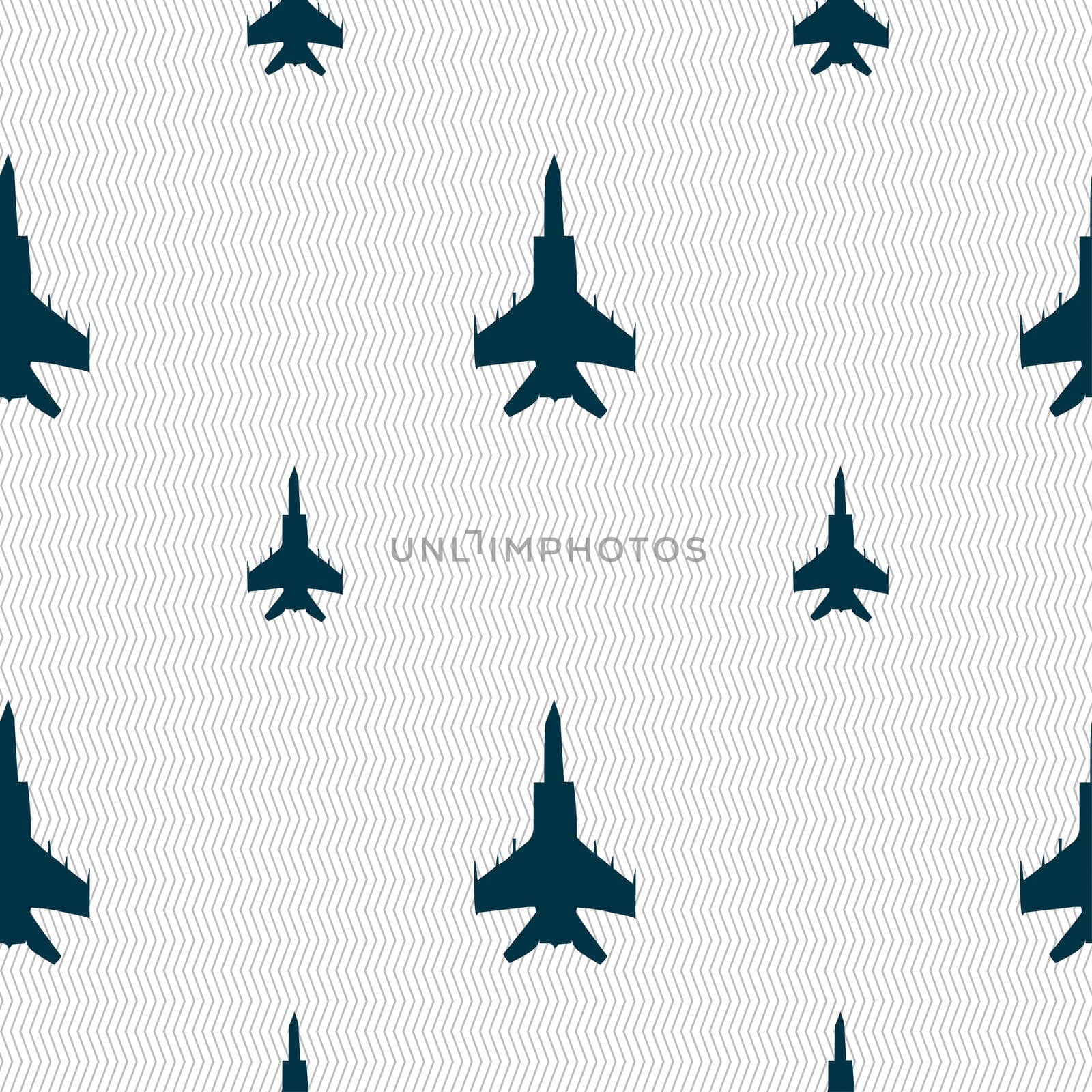 fighter icon sign. Seamless pattern with geometric texture. illustration