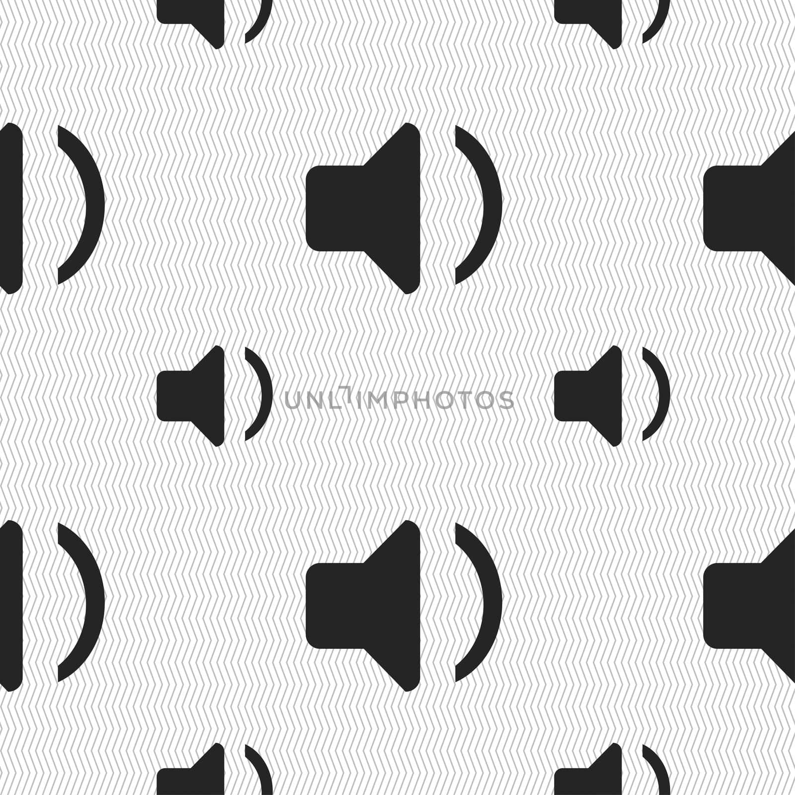 Speaker volume, Sound icon sign. Seamless pattern with geometric texture.  by serhii_lohvyniuk