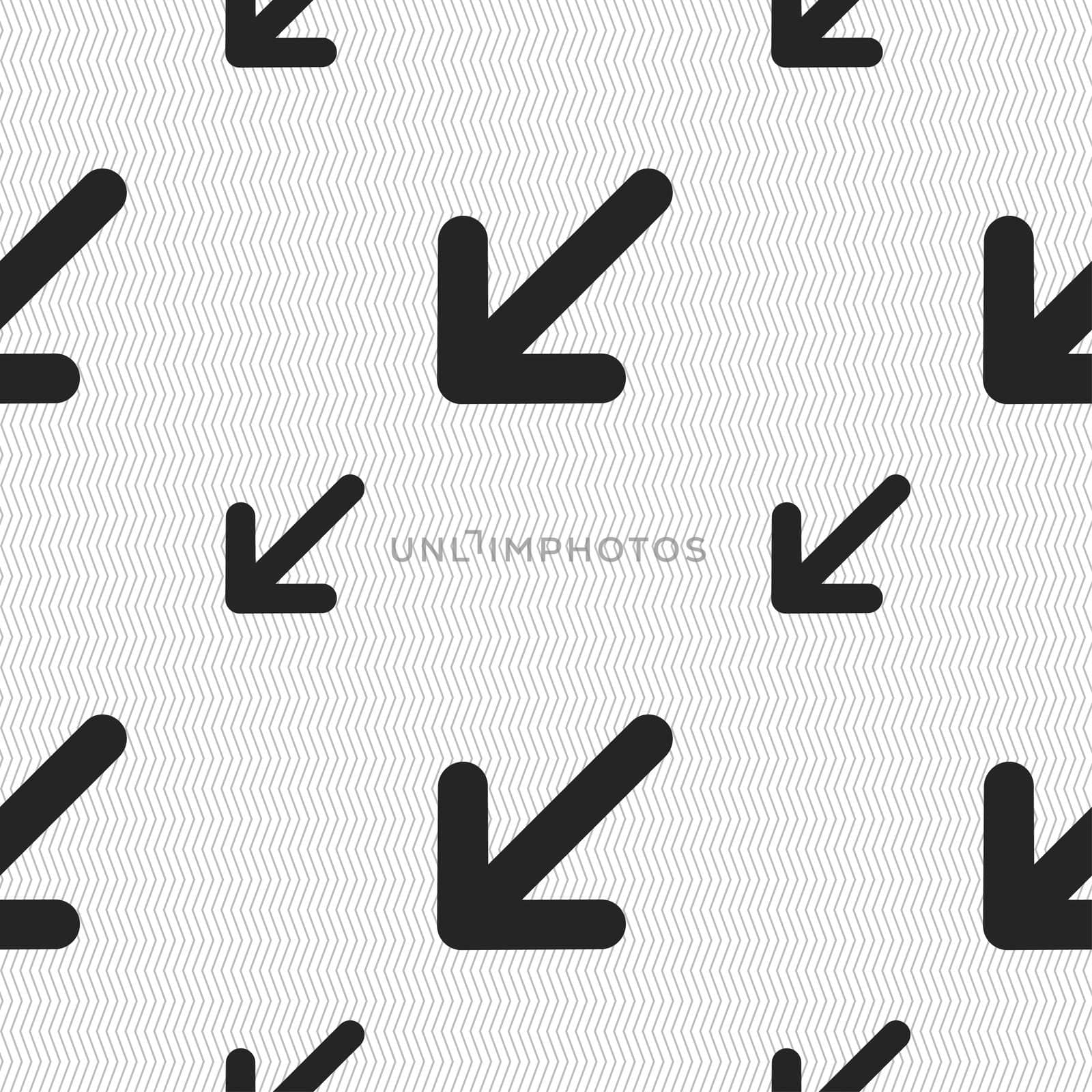 turn to full screenicon sign. Seamless pattern with geometric texture. illustration