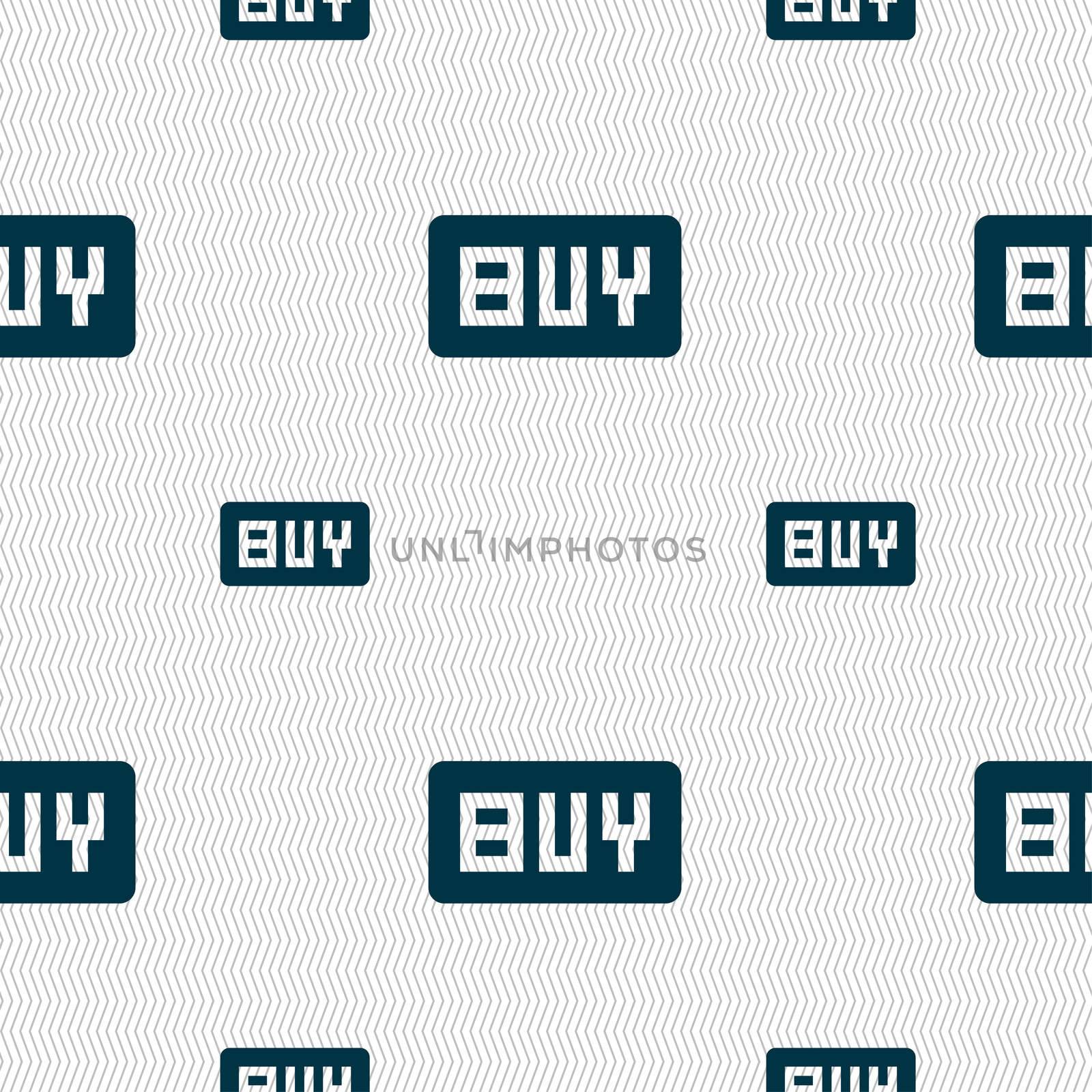 Buy, Online buying dollar usd icon sign. Seamless pattern with geometric texture. illustration