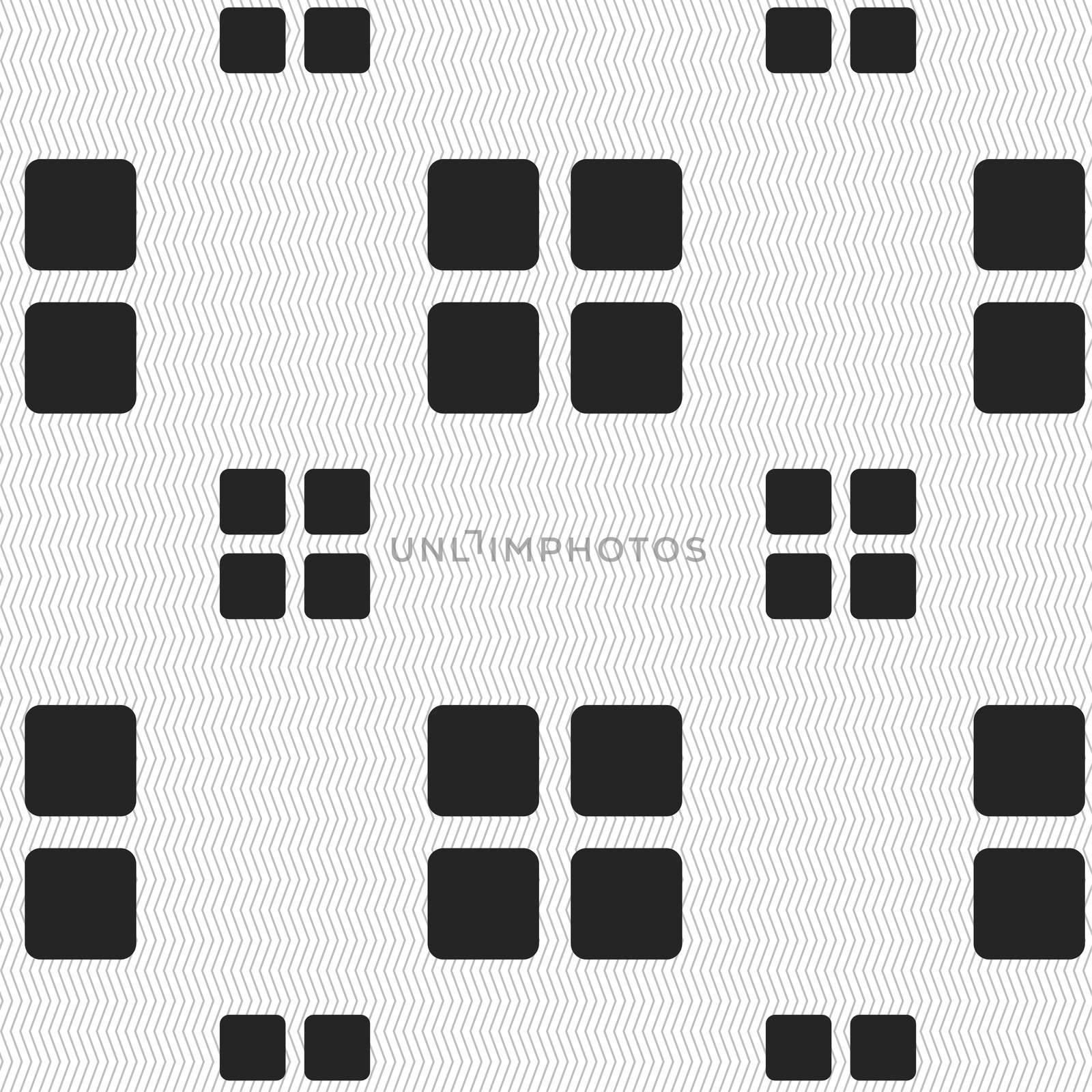 List menu, Content view options icon sign. Seamless pattern with geometric texture. illustration