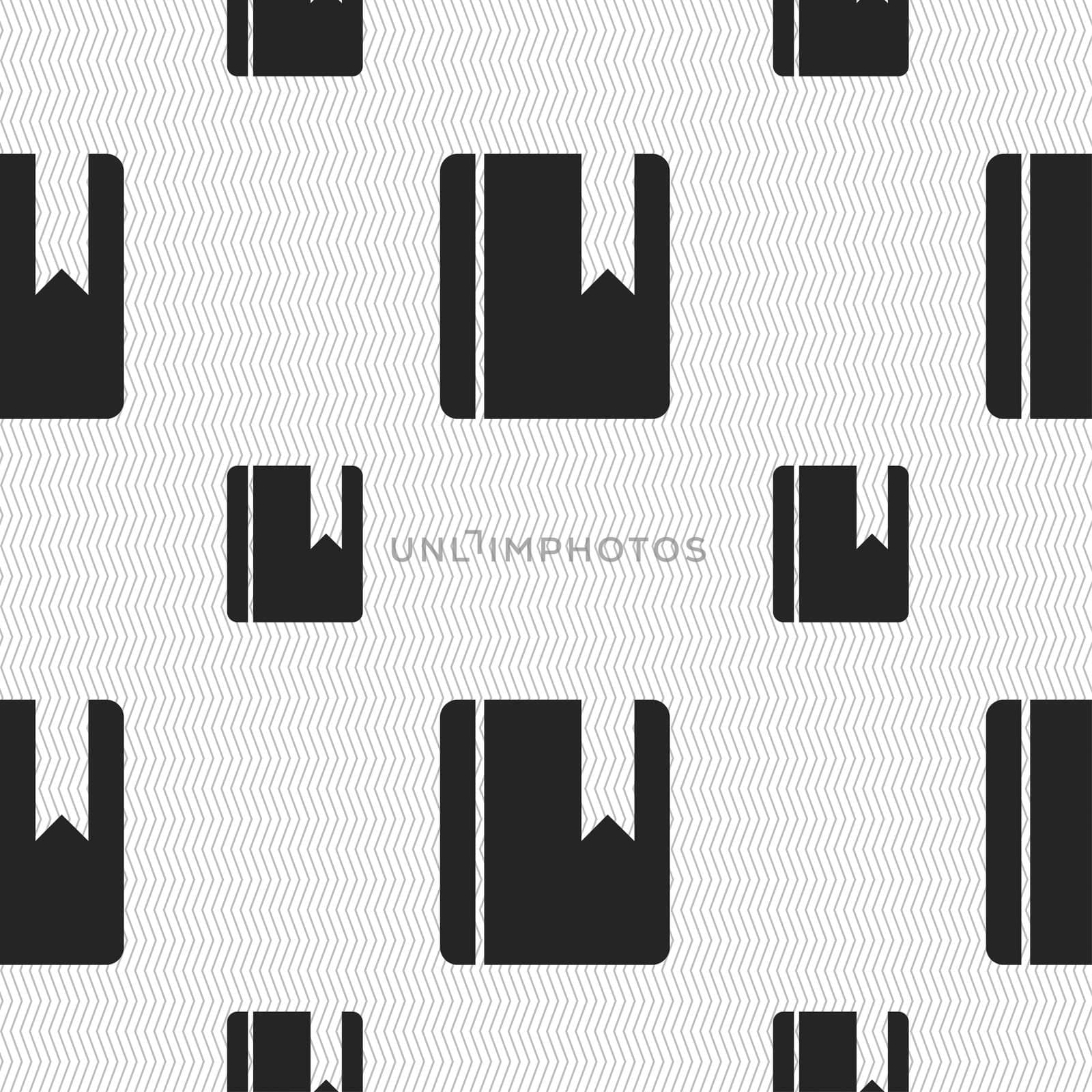book bookmark icon sign. Seamless pattern with geometric texture.  by serhii_lohvyniuk