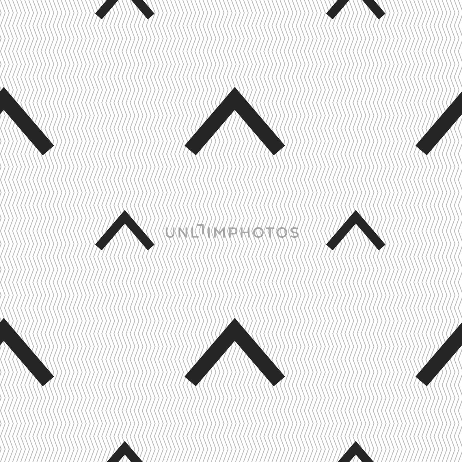 Direction arrow up icon sign. Seamless pattern with geometric texture.  by serhii_lohvyniuk