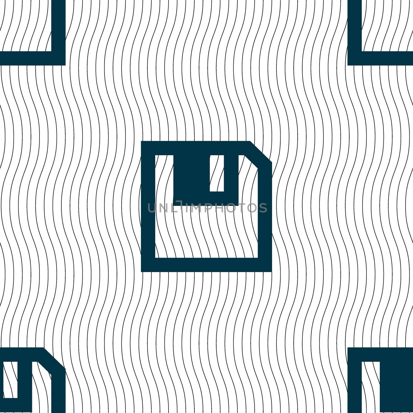 floppy icon. Flat modern design. Seamless pattern with geometric texture.  by serhii_lohvyniuk
