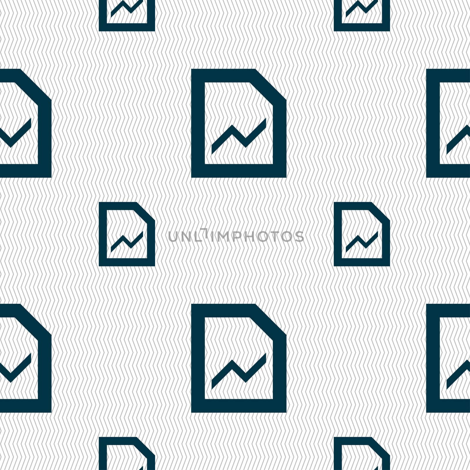 Growth and development concept. graph of Rate icon sign. Seamless pattern with geometric texture. illustration