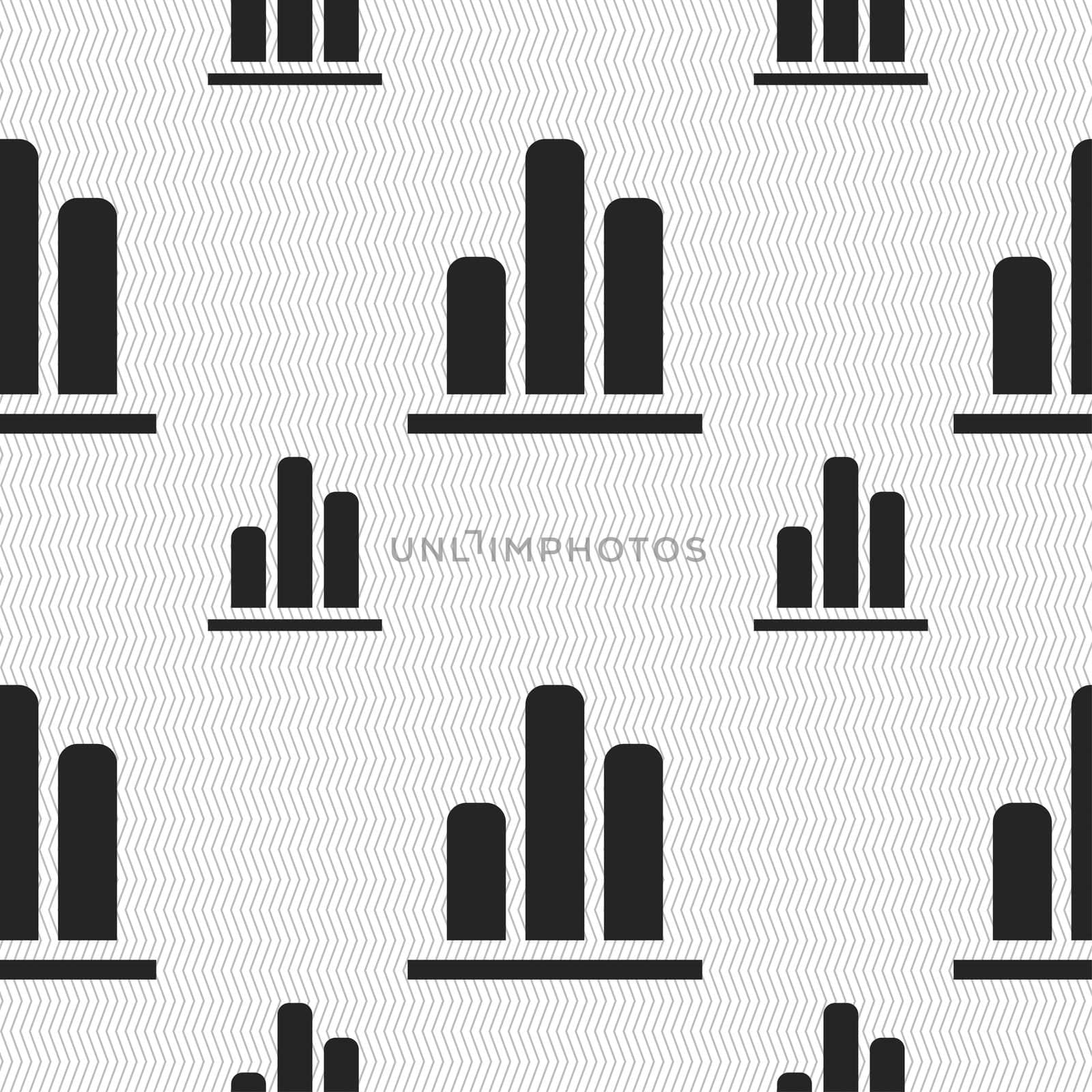 Growth and development concept. graph of Rate icon sign. Seamless pattern with geometric texture. illustration