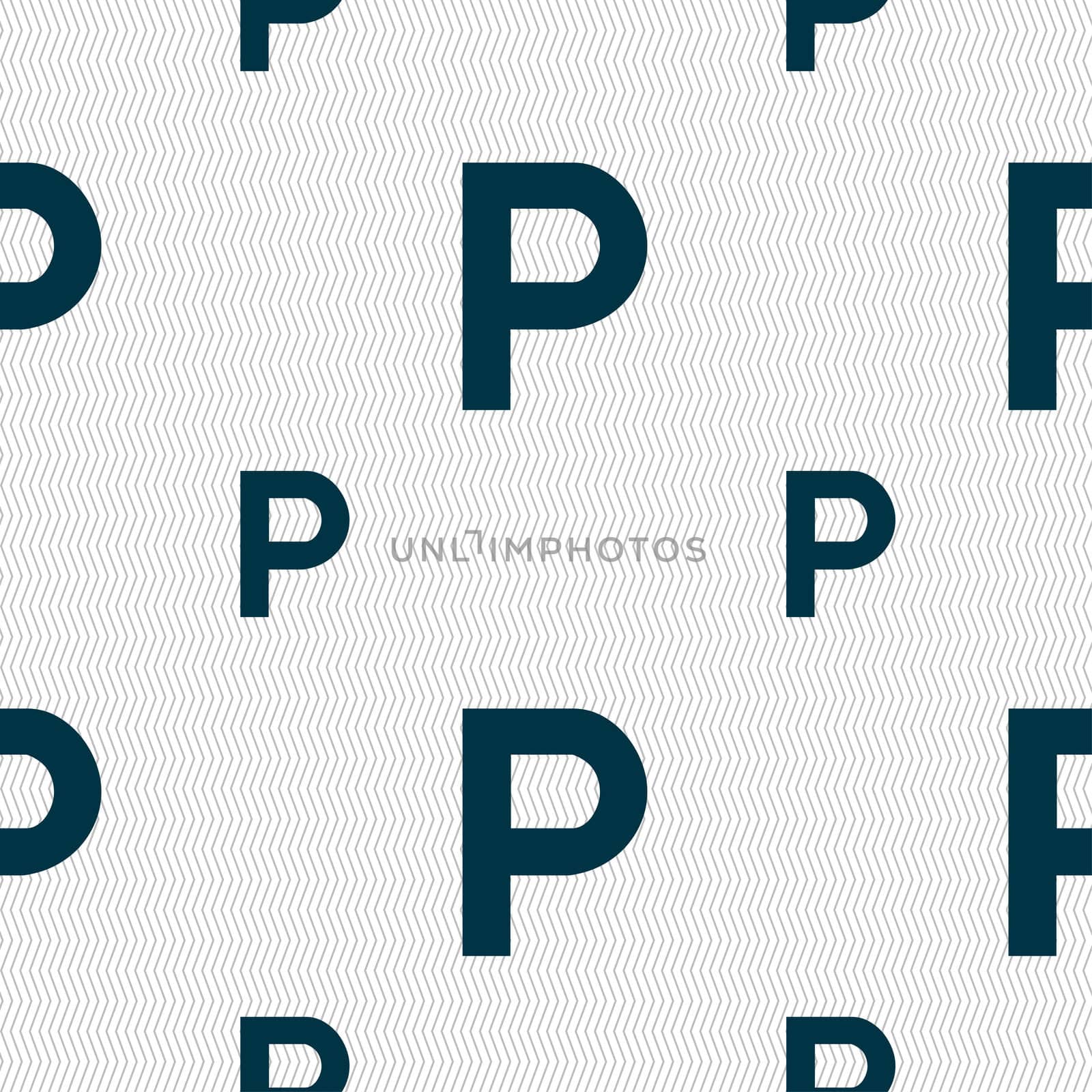 parking icon sign. Seamless pattern with geometric texture.  by serhii_lohvyniuk