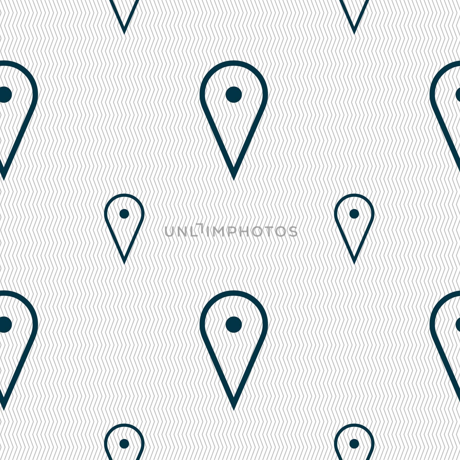 map poiner icon sign. Seamless pattern with geometric texture.  by serhii_lohvyniuk