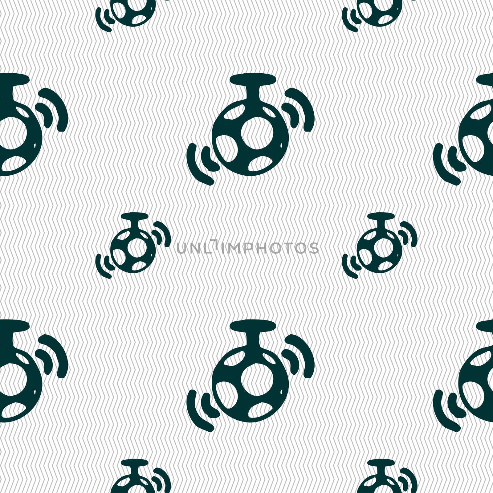 mirror ball disco icon sign. Seamless pattern with geometric texture. illustration