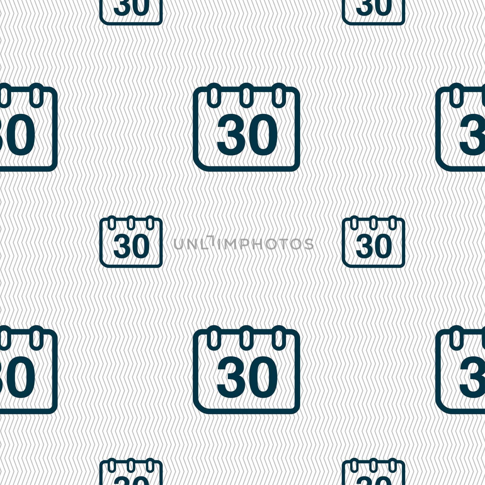 calendar icon sign. Seamless pattern with geometric texture. illustration