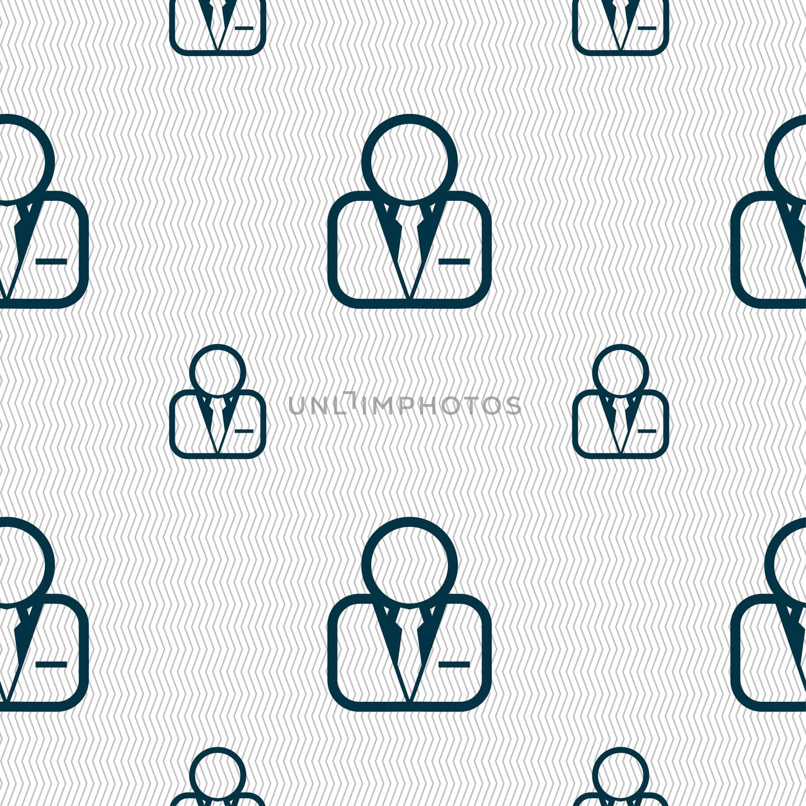 Avatar icon sign. Seamless pattern with geometric texture.  by serhii_lohvyniuk