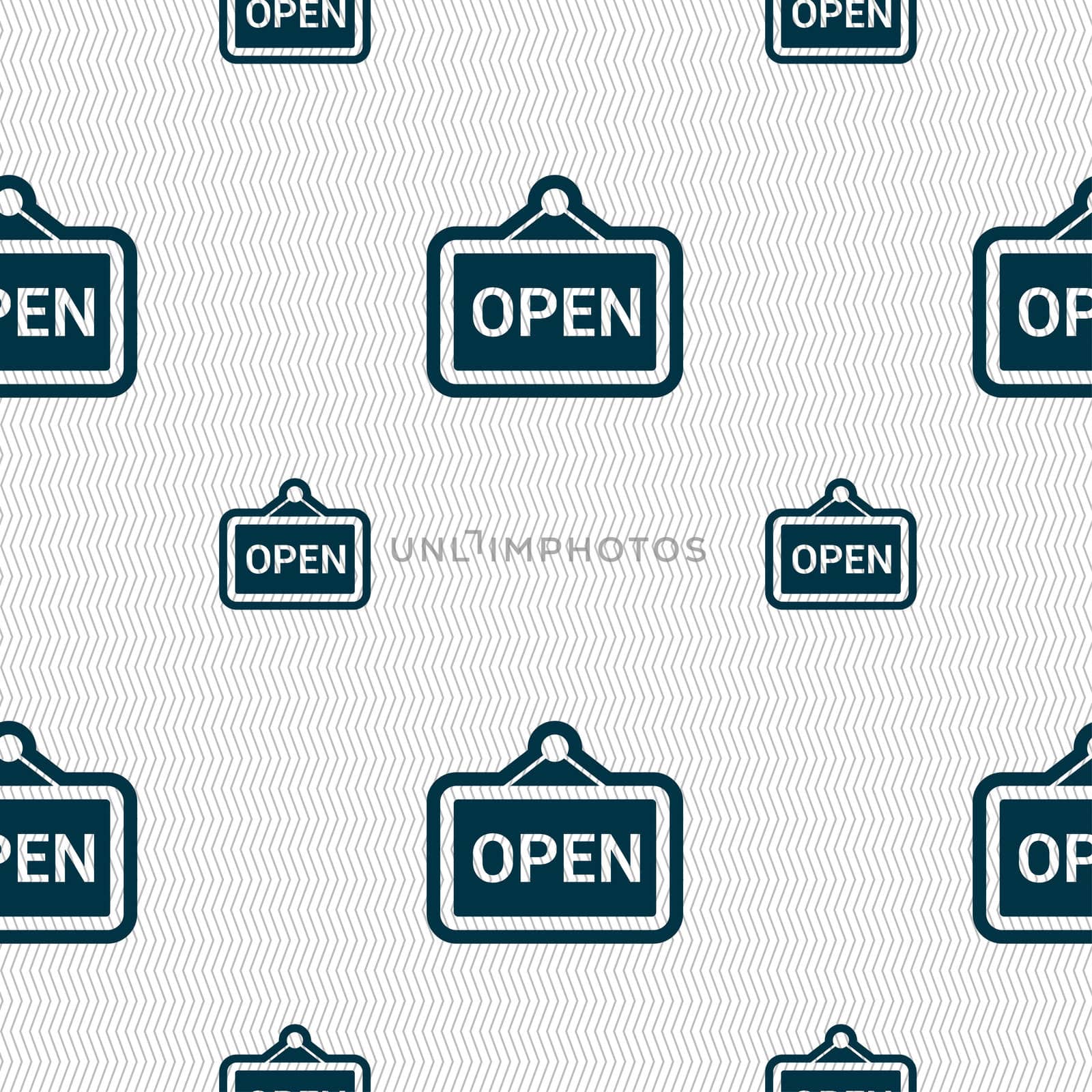 open icon sign. Seamless pattern with geometric texture.  by serhii_lohvyniuk