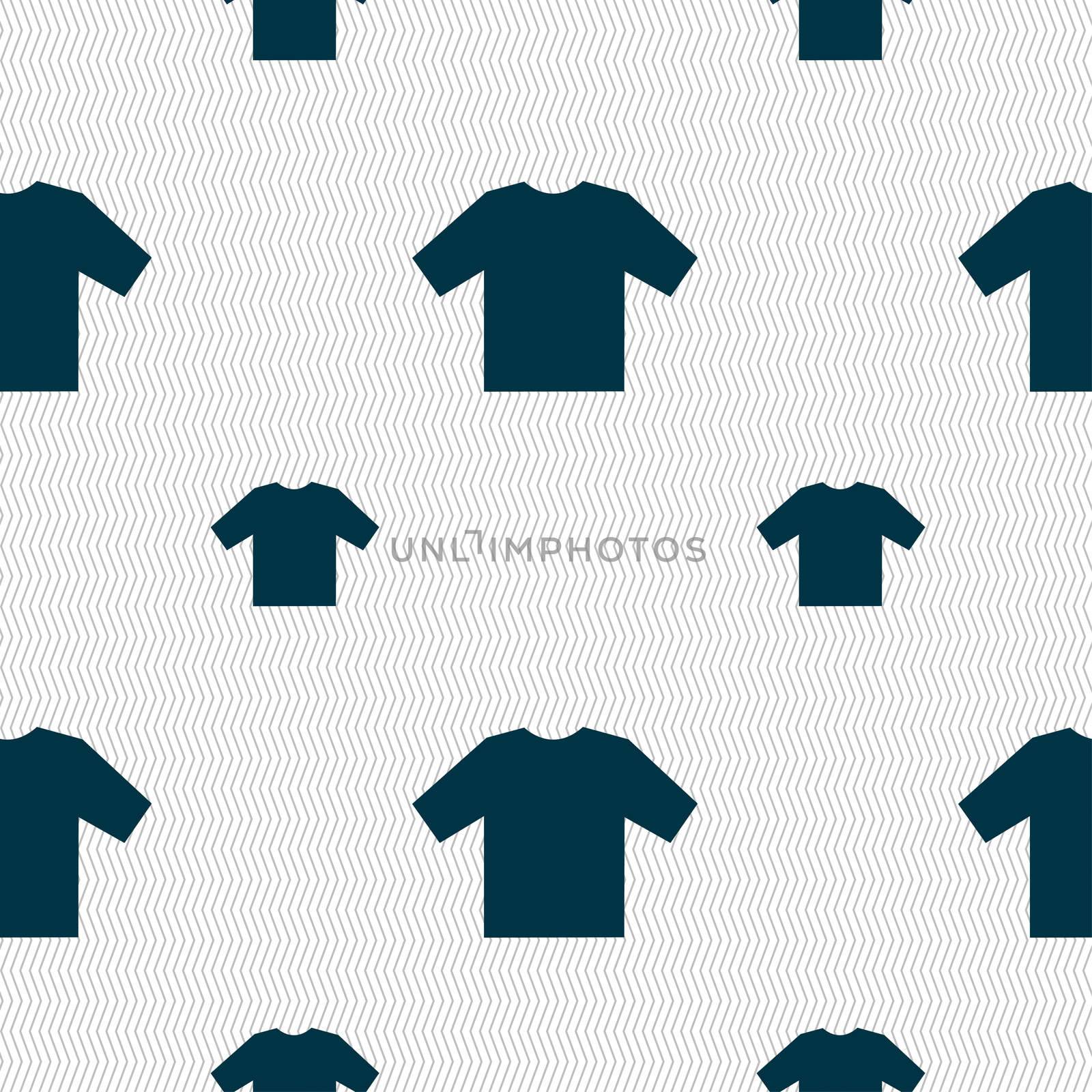 t-shirt icon sign. Seamless pattern with geometric texture.  by serhii_lohvyniuk