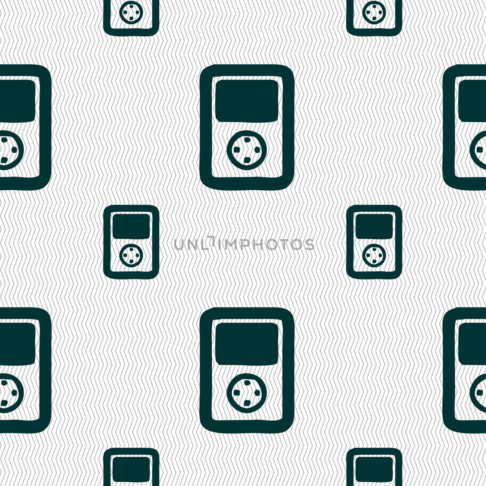 Tetris, video game console icon sign. Seamless pattern with geometric texture.  by serhii_lohvyniuk