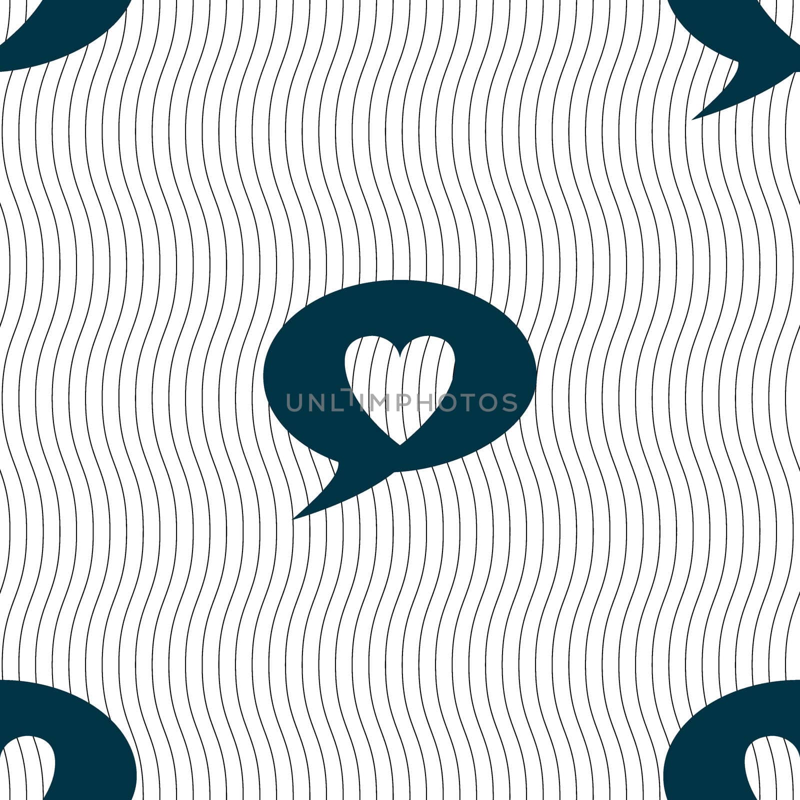 Heart sign icon. Love symbol. Seamless pattern with geometric texture.  by serhii_lohvyniuk