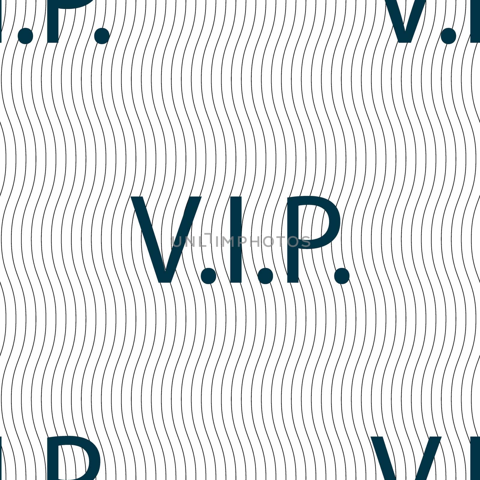 Vip sign icon. Membership symbol. Very important person. Seamless pattern with geometric texture. illustration