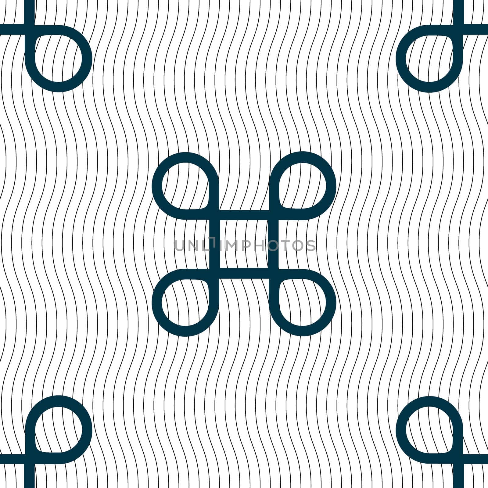 Keyboard Maestro icon. Seamless pattern with geometric texture. illustration