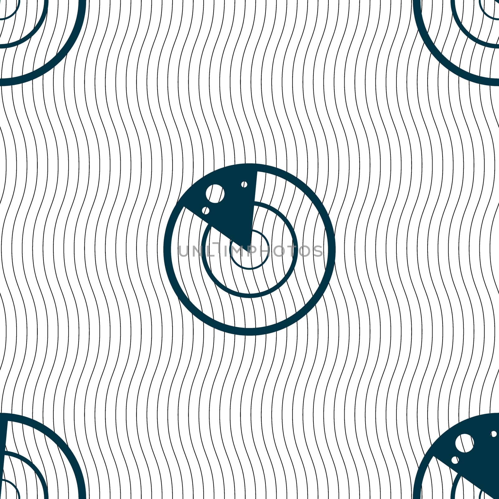 radar icon sign. Seamless pattern with geometric texture. illustration
