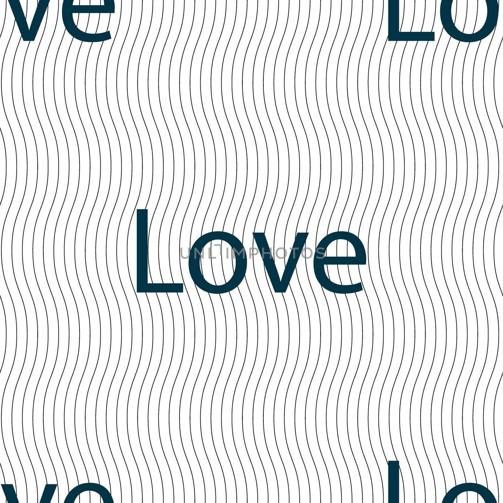 Love you sign icon. Valentines day symbol. Seamless pattern with geometric texture.  by serhii_lohvyniuk