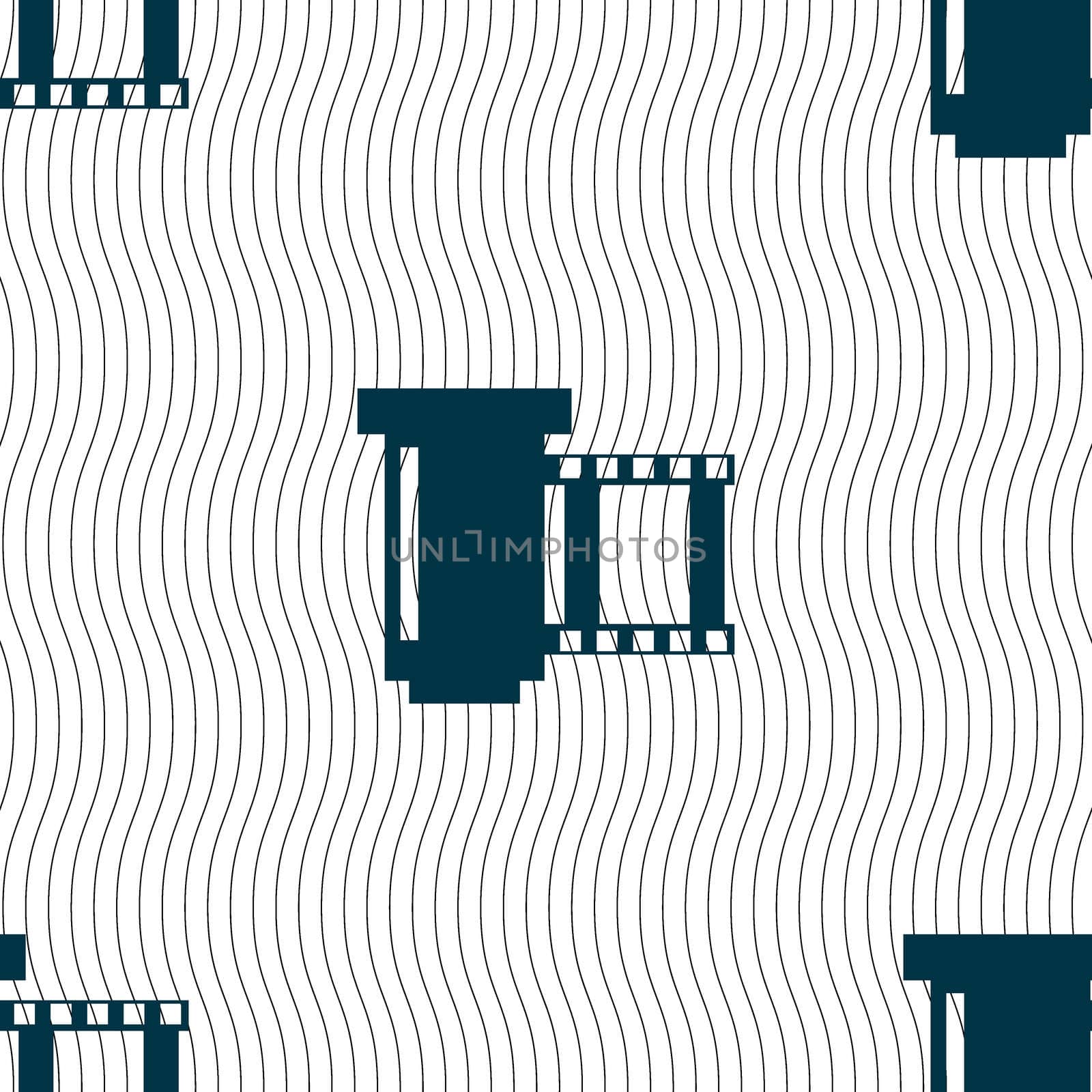 negative films icon symbol.. Seamless pattern with geometric texture. illustration