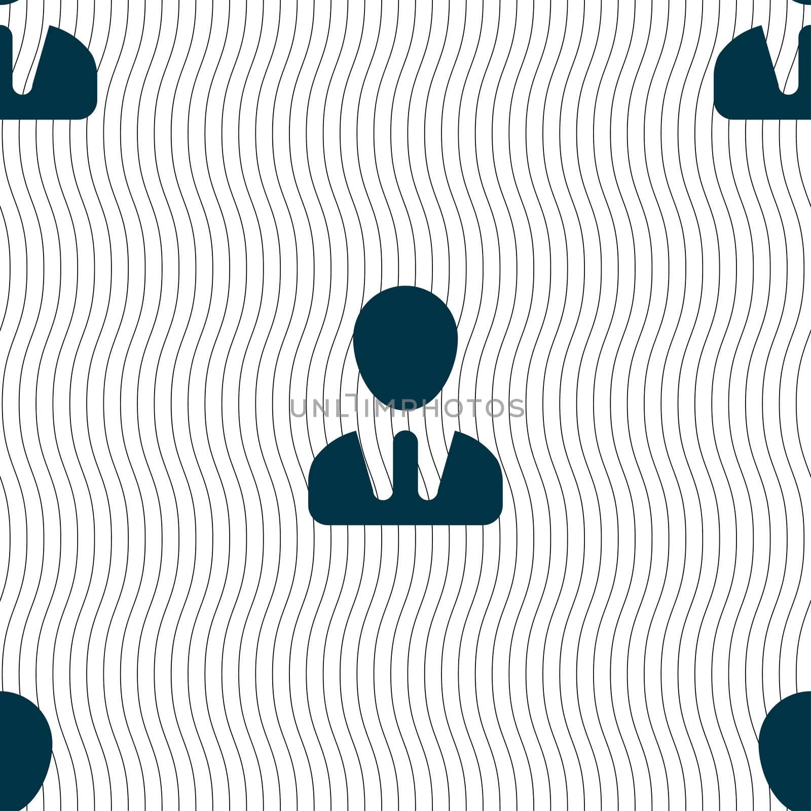 male silhouette icon sign. Seamless pattern with geometric texture.  by serhii_lohvyniuk