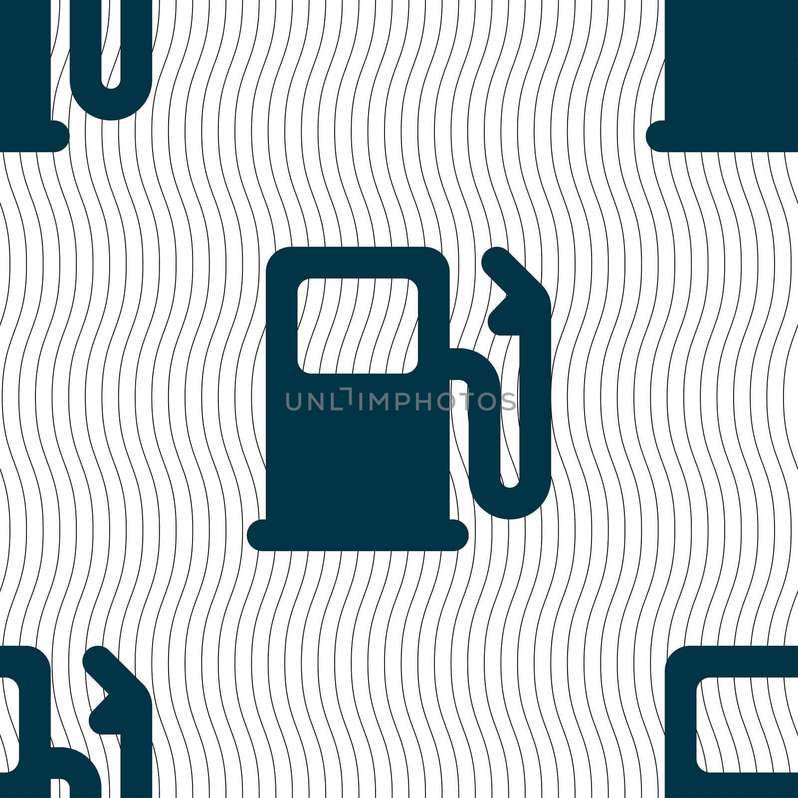 Petrol or Gas station, Car fuel icon sign. Seamless pattern with geometric texture.  by serhii_lohvyniuk