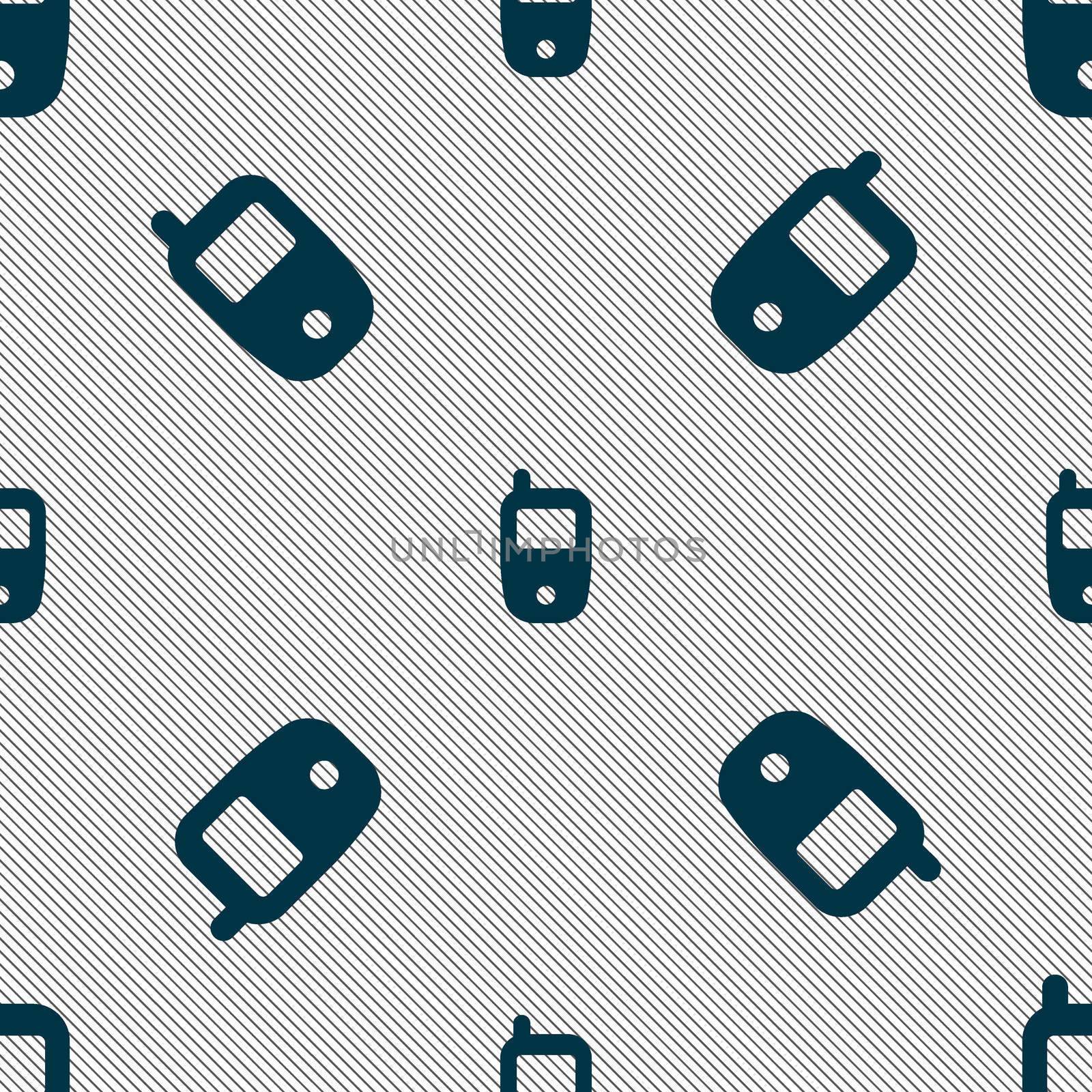 Mobile telecommunications technology symbol. Seamless pattern with geometric texture. illustration