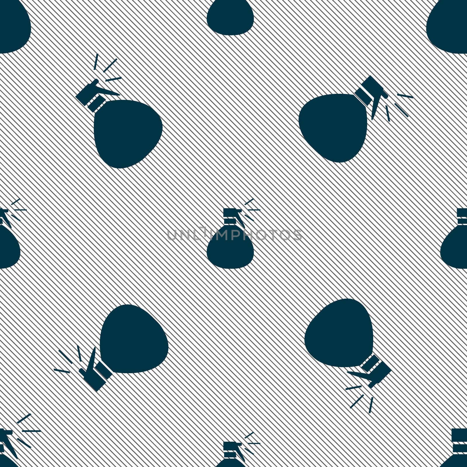 plastic spray of water icon sign. Seamless pattern with geometric texture.  by serhii_lohvyniuk