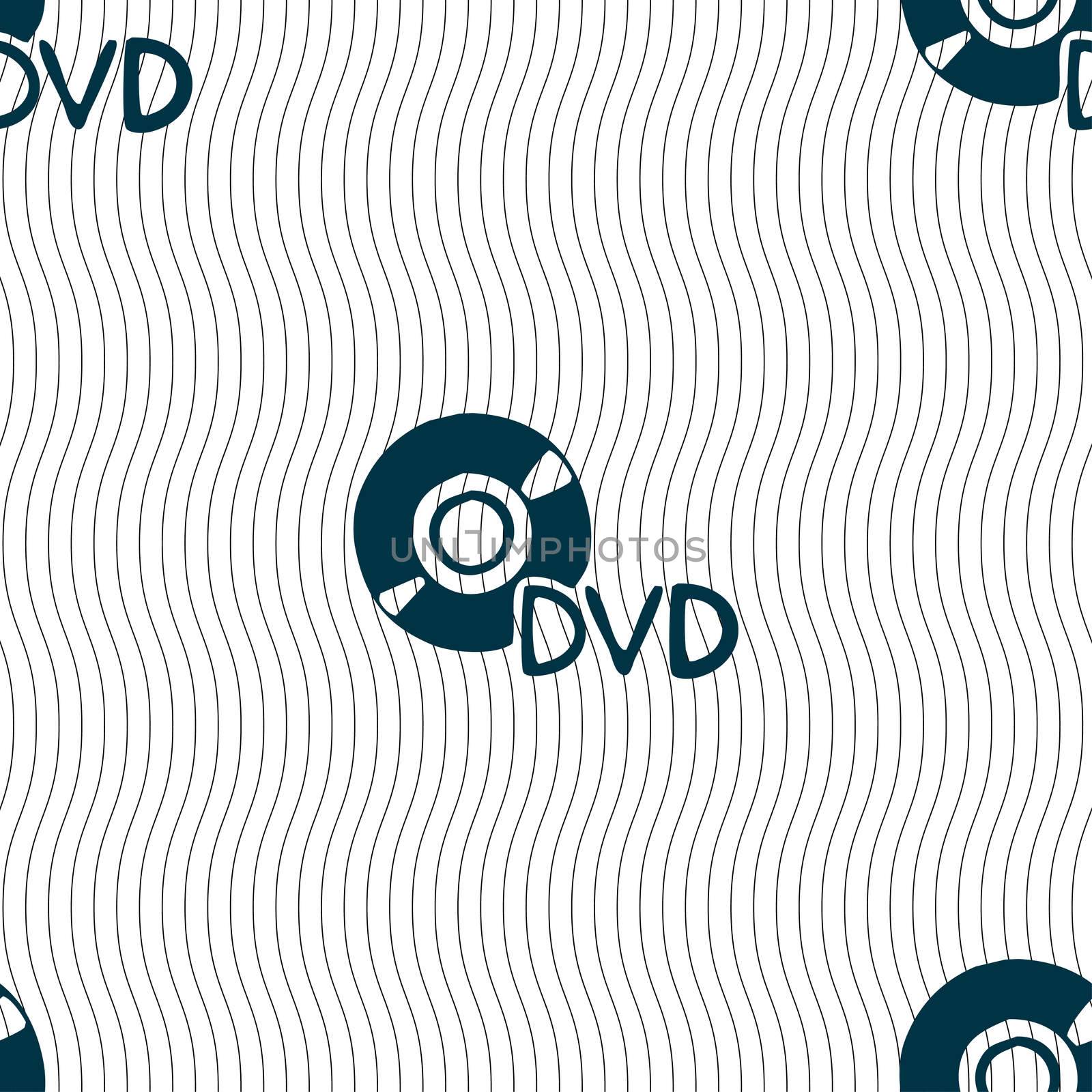 dvd icon sign. Seamless pattern with geometric texture.  by serhii_lohvyniuk