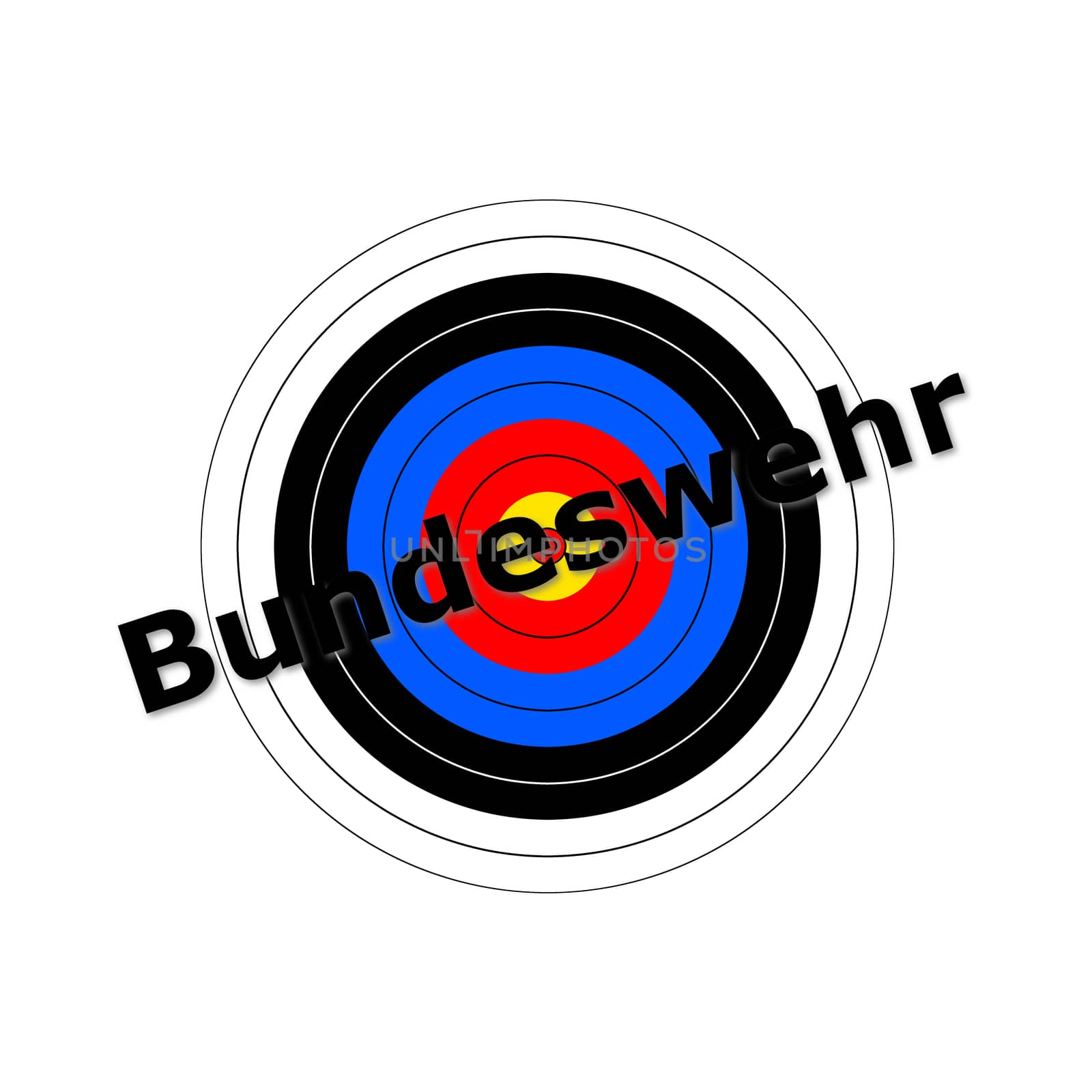 Target background with the writing Bundeswehr over it.