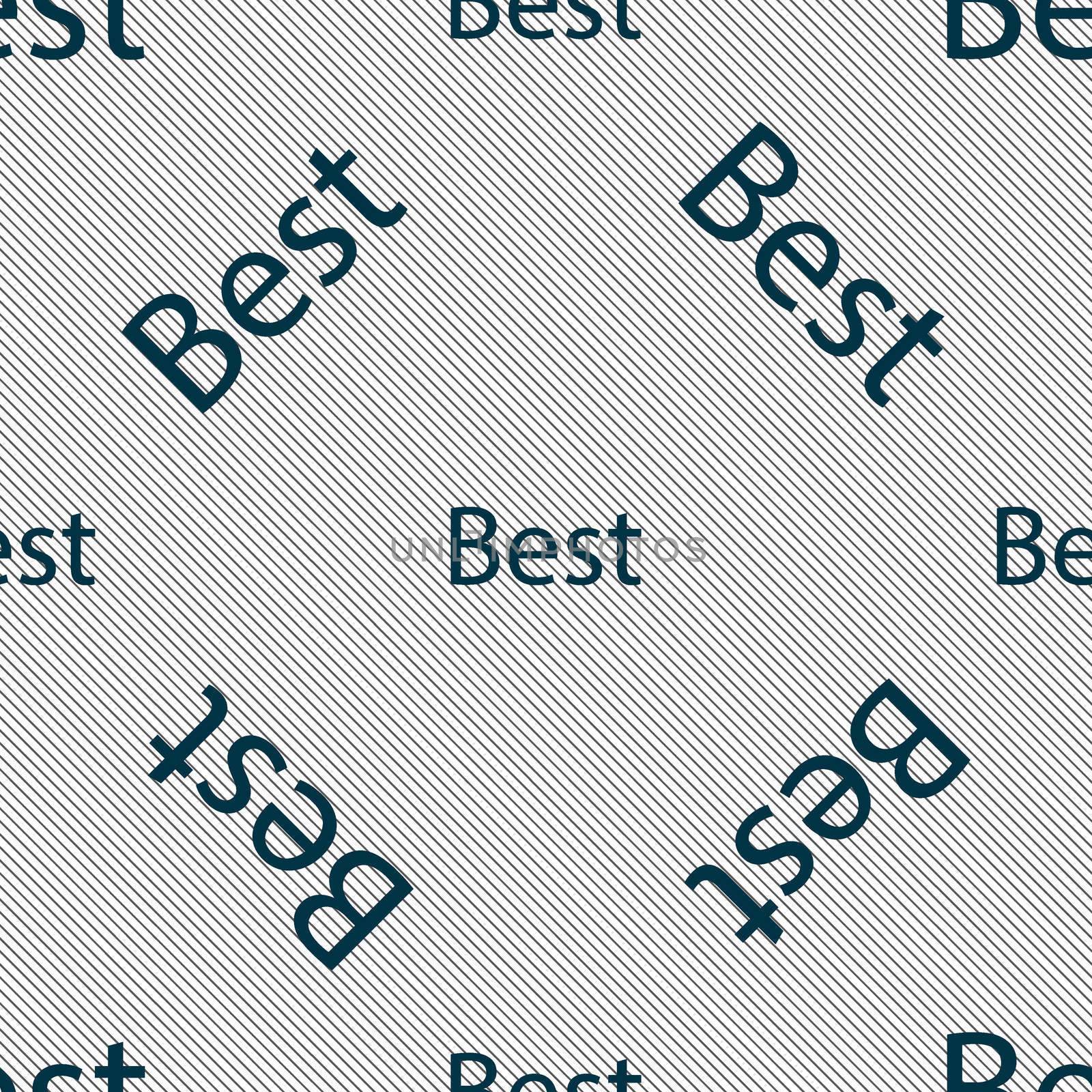 Best seller sign icon. Best-seller award symbol. Seamless pattern with geometric texture.  by serhii_lohvyniuk