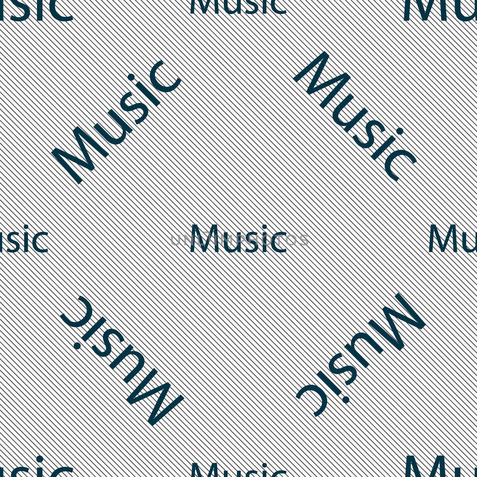 music sign icon. Karaoke symbol. Seamless pattern with geometric texture. illustration