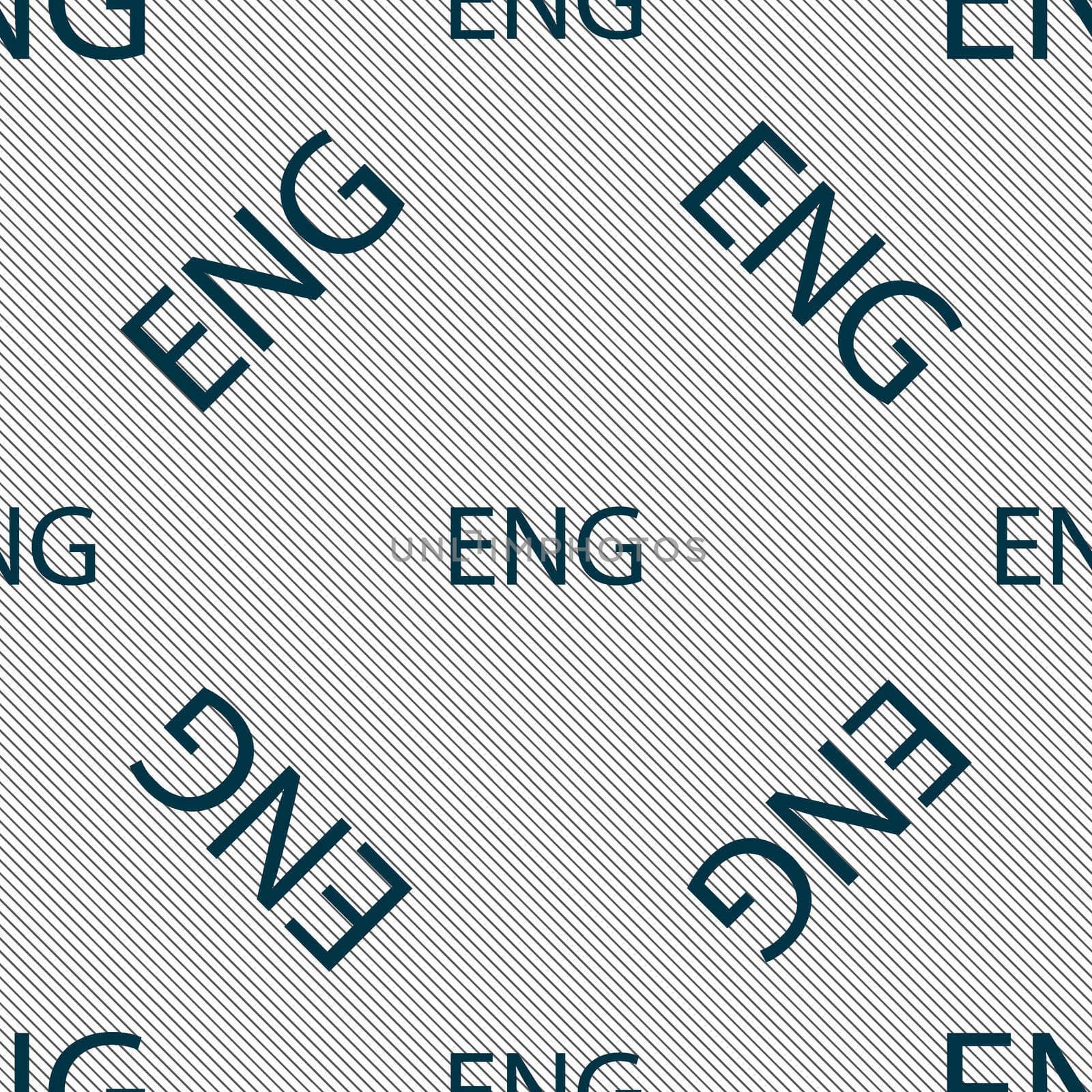 English sign icon. Great Britain symbol. Seamless pattern with geometric texture. illustration