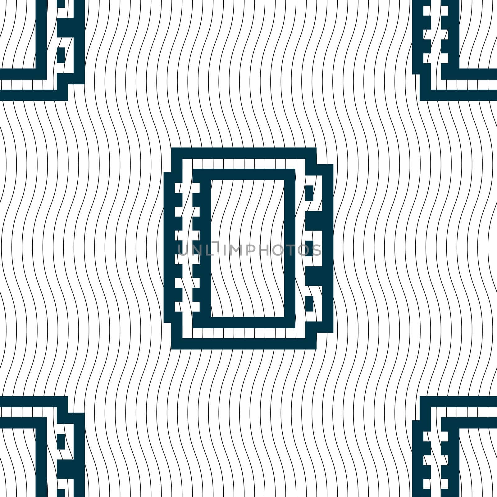 Book icon sign. Seamless pattern with geometric texture.  by serhii_lohvyniuk