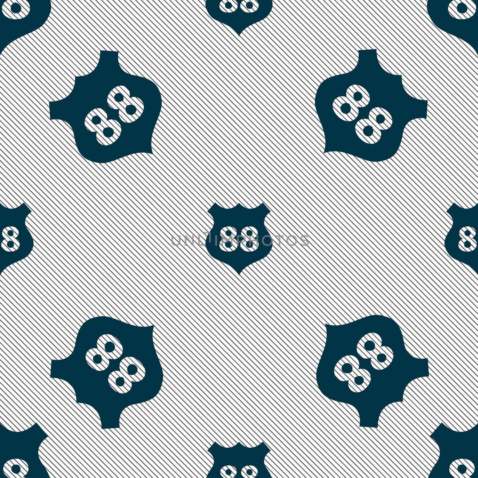 Route 88 highway icon sign. Seamless pattern with geometric texture. illustration