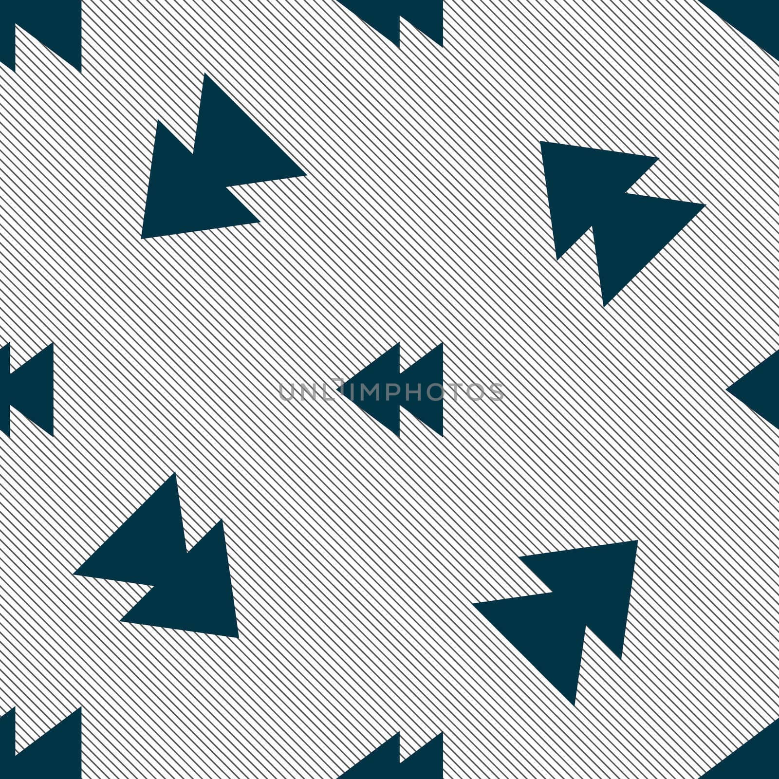 multimedia sign icon. Player navigation symbol. Seamless pattern with geometric texture. illustration