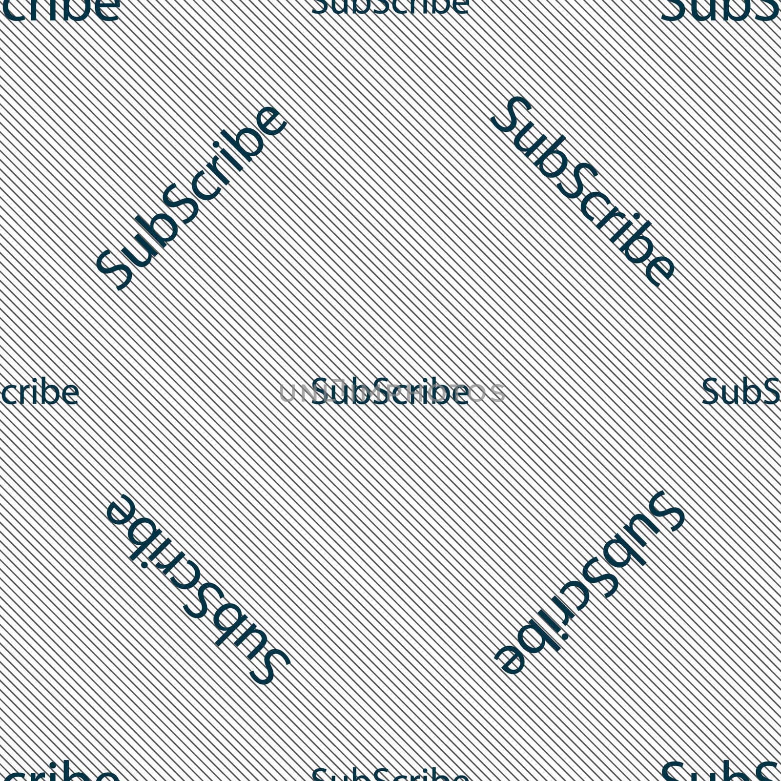 Subscribe sign icon. Membership symbol. Website navigation. Seamless pattern with geometric texture. illustration