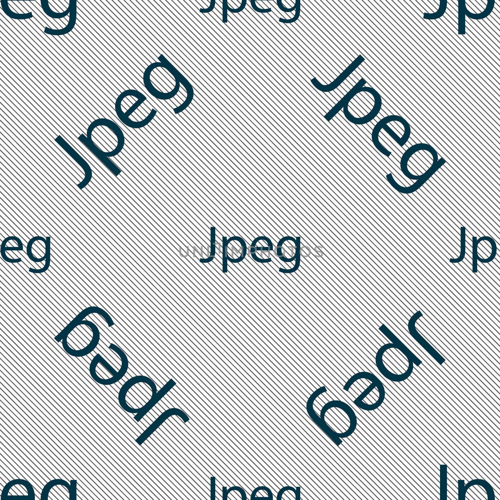 File JPG sign icon. Download image file symbol. Seamless pattern with geometric texture. illustration