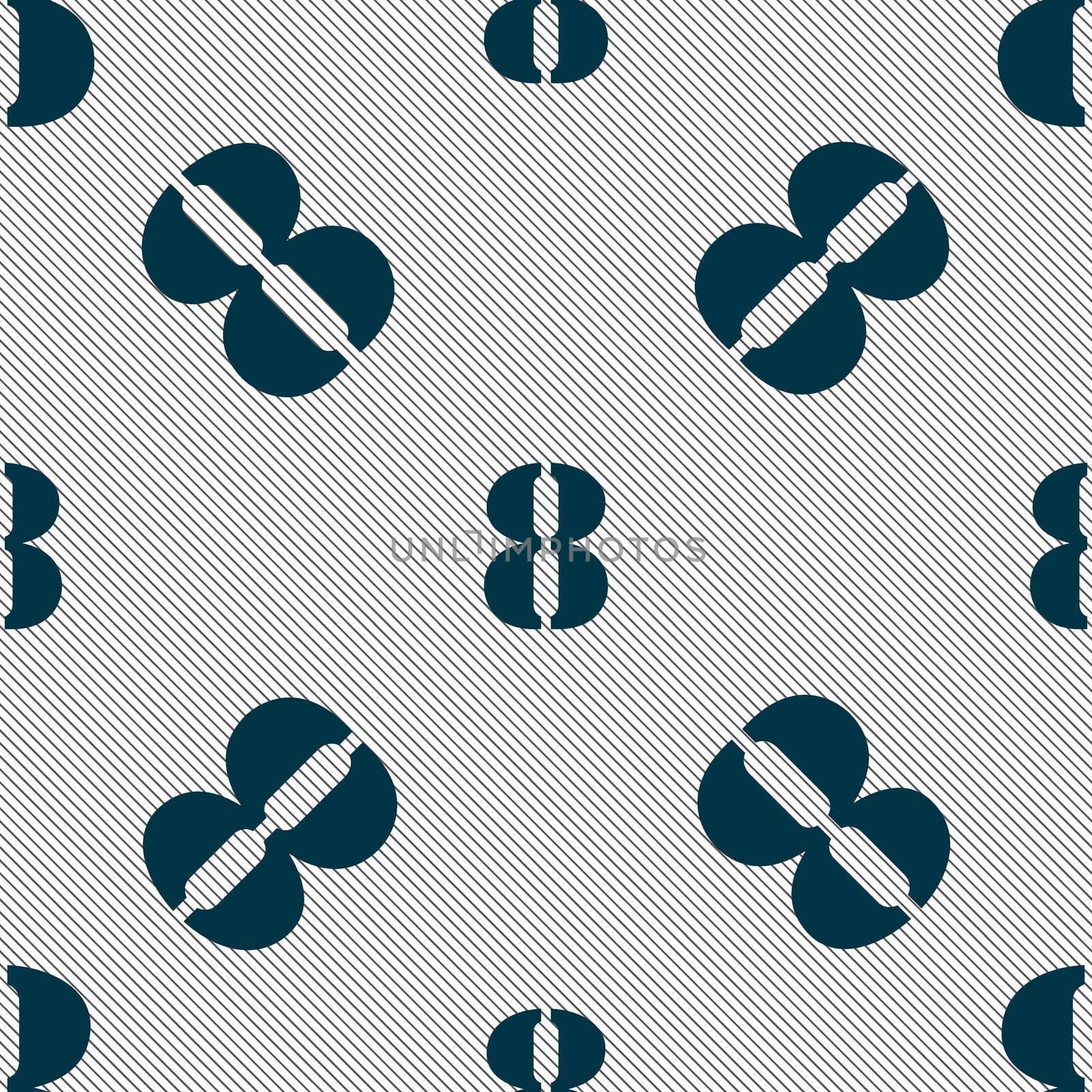 number Eight icon sign. Seamless pattern with geometric texture.  by serhii_lohvyniuk