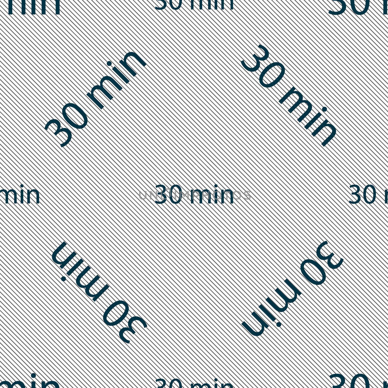 thirty minutes sign icon. Seamless pattern with geometric texture.  by serhii_lohvyniuk