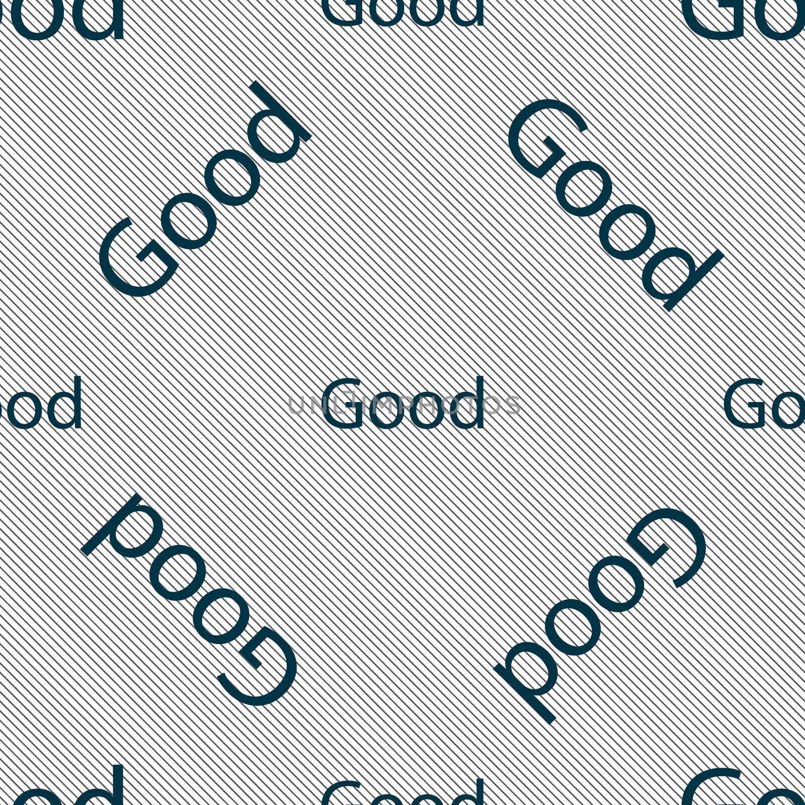 Good sign icon. Seamless pattern with geometric texture.  by serhii_lohvyniuk