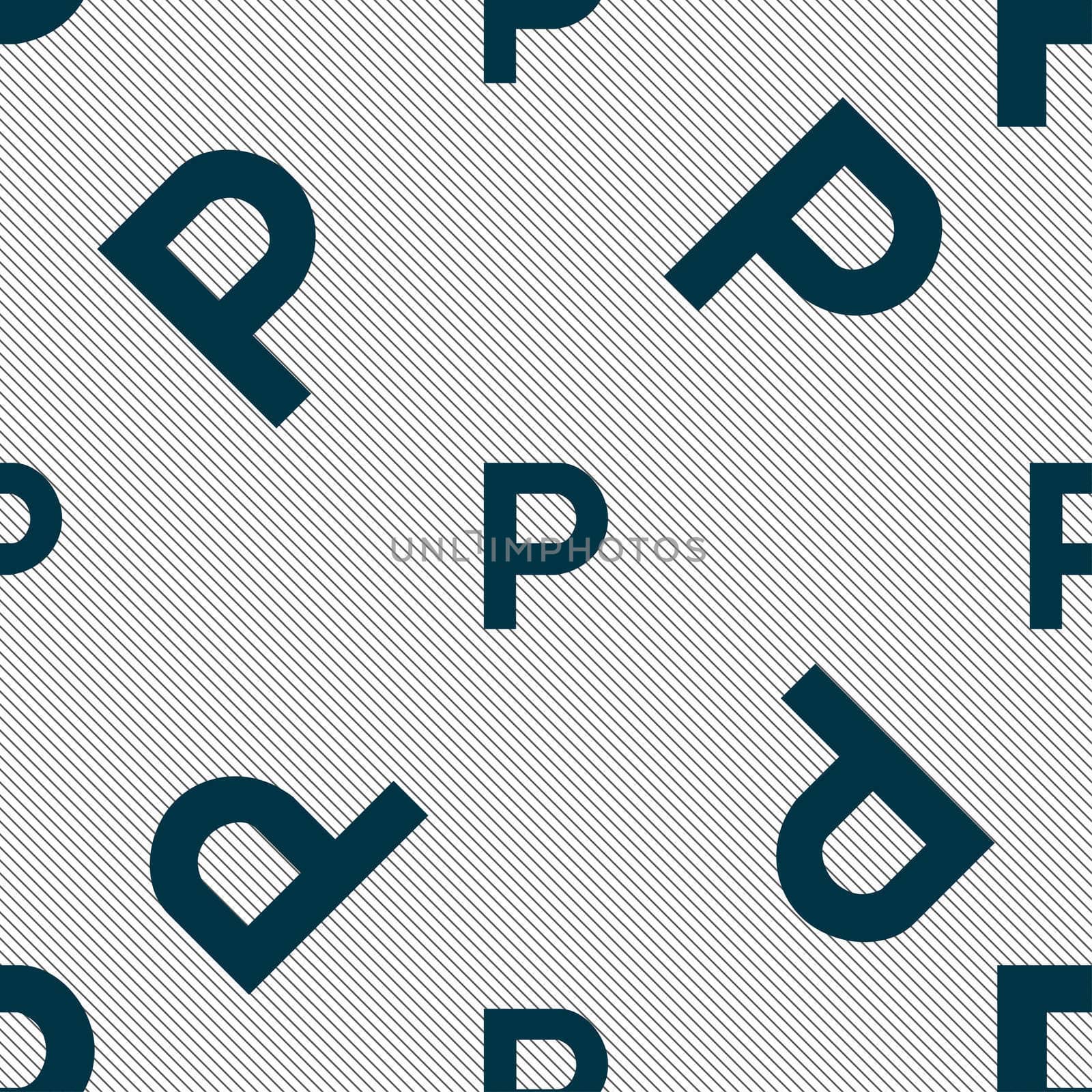 parking icon sign. Seamless pattern with geometric texture. illustration