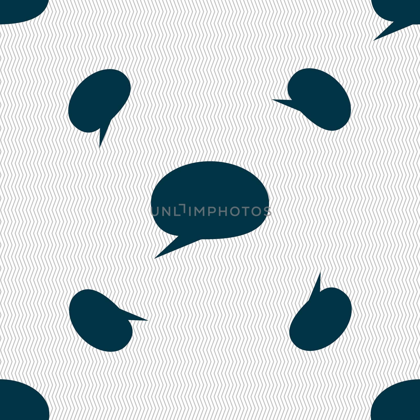 Speech bubble icons. Think cloud symbols. Seamless pattern with geometric texture.  by serhii_lohvyniuk