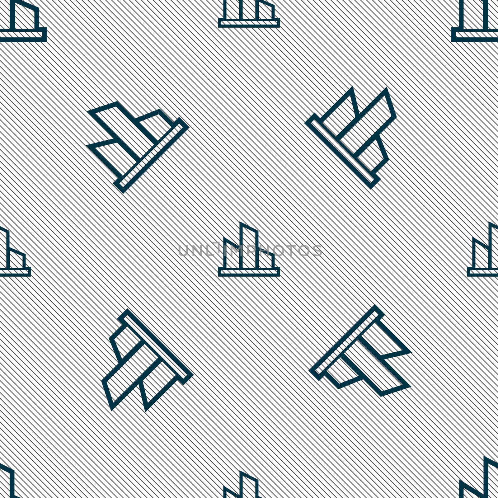 Diagram icon sign. Seamless pattern with geometric texture.  by serhii_lohvyniuk
