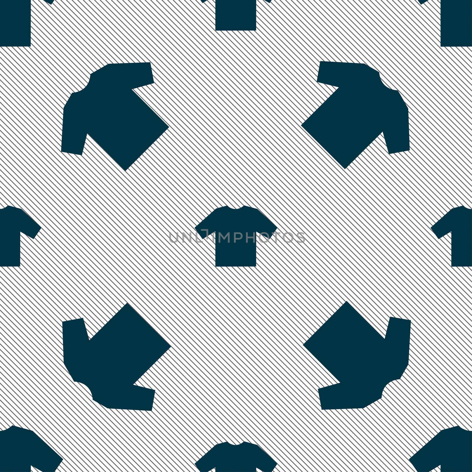 t-shirt icon sign. Seamless pattern with geometric texture. illustration