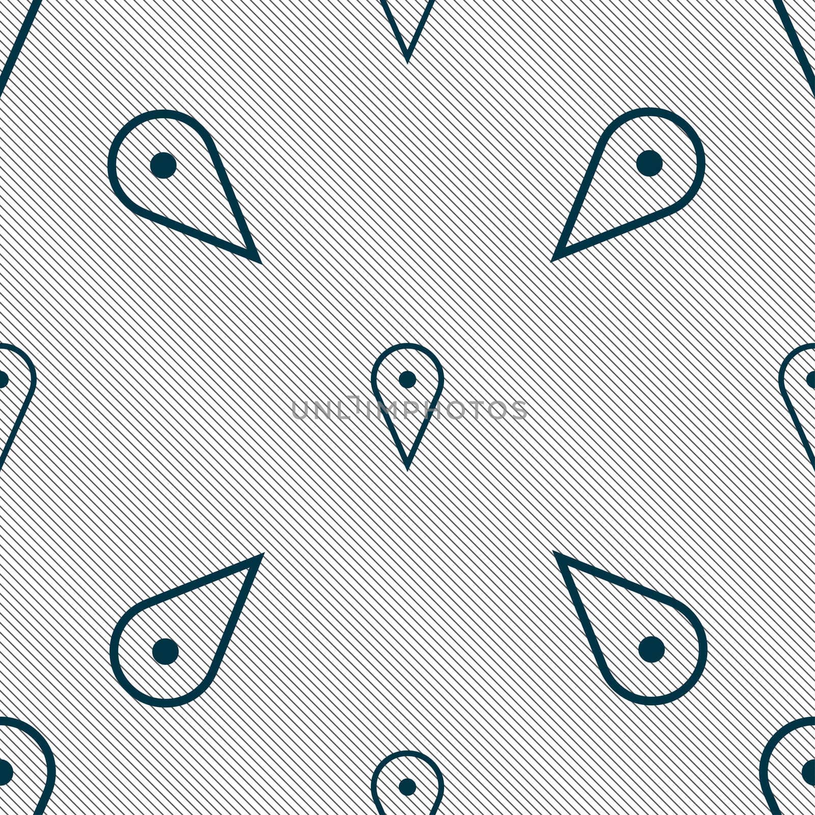 map poiner icon sign. Seamless pattern with geometric texture.  by serhii_lohvyniuk