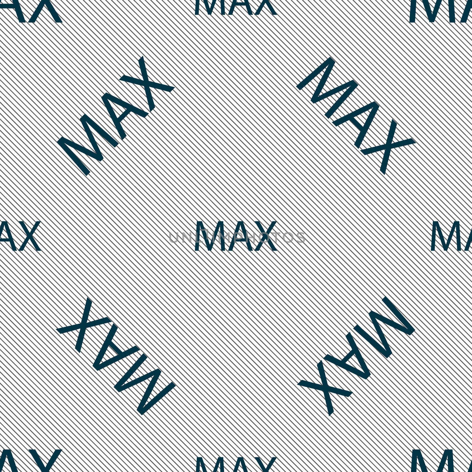 maximum sign icon. Seamless pattern with geometric texture. illustration