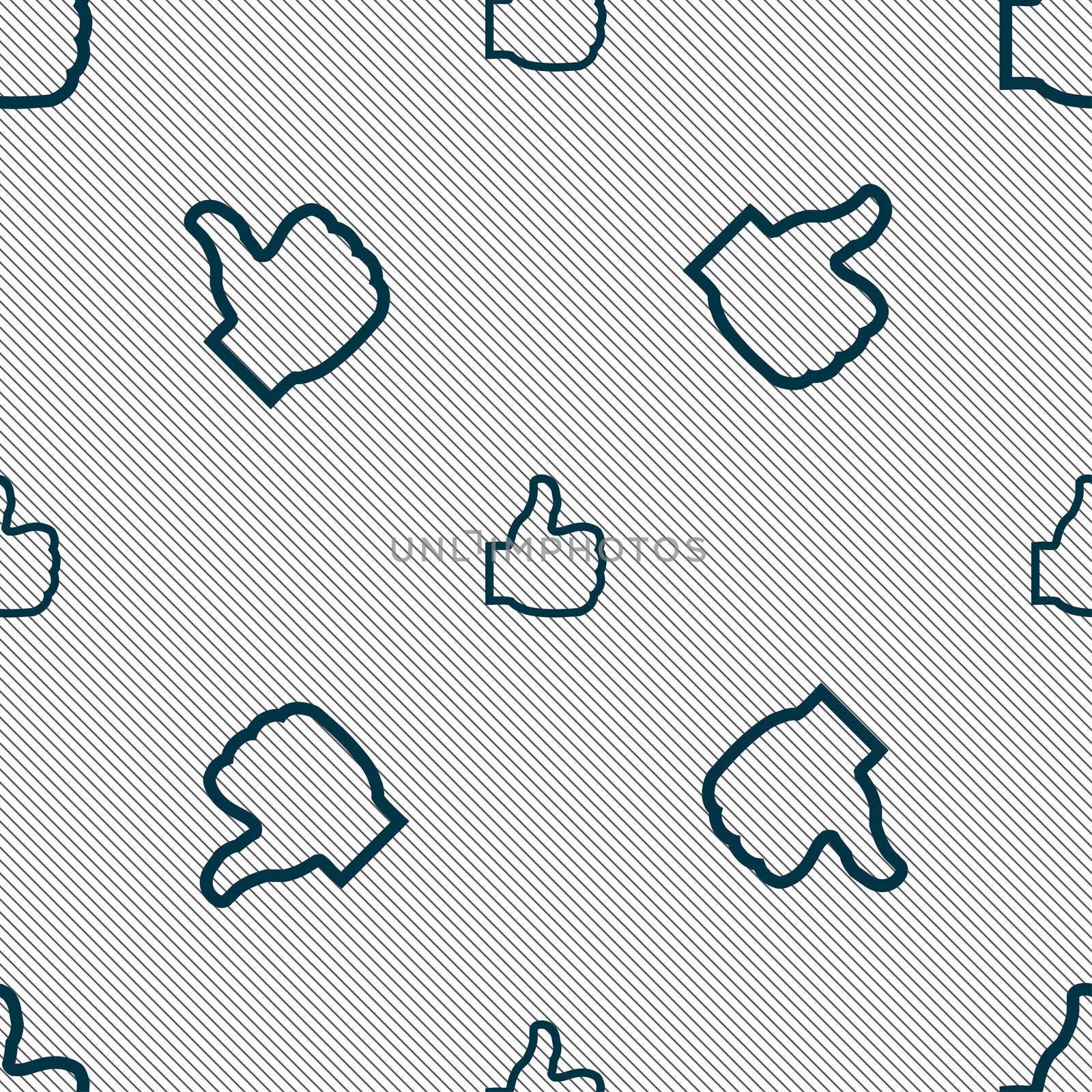 Like icon sign. Seamless pattern with geometric texture.  by serhii_lohvyniuk