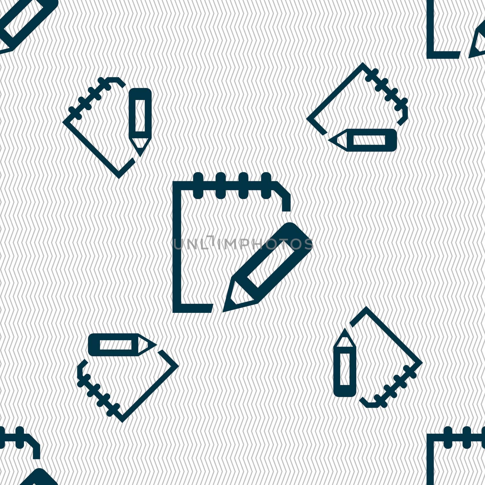 Edit document sign icon. Seamless pattern with geometric texture.  by serhii_lohvyniuk